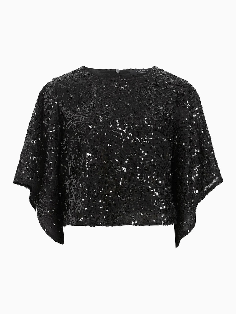 AllSaints Black Ivy Top - Image 8 of 8