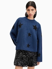 AllSaints Blue Starlet Jumper - Image 1 of 6