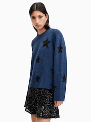 AllSaints Blue Starlet Jumper - Image 2 of 6