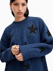 AllSaints Blue Starlet Jumper - Image 3 of 6