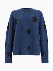 AllSaints Blue Starlet Jumper - Image 6 of 6