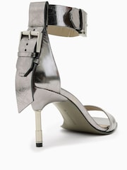 AllSaints Grey Noir Mid Sandals - Image 4 of 5