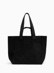 AllSaints Black Izzy Fuzzy Tote Bag - Image 1 of 5