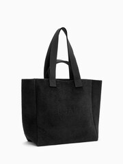 AllSaints Black Izzy Fuzzy Tote Bag - Image 3 of 5