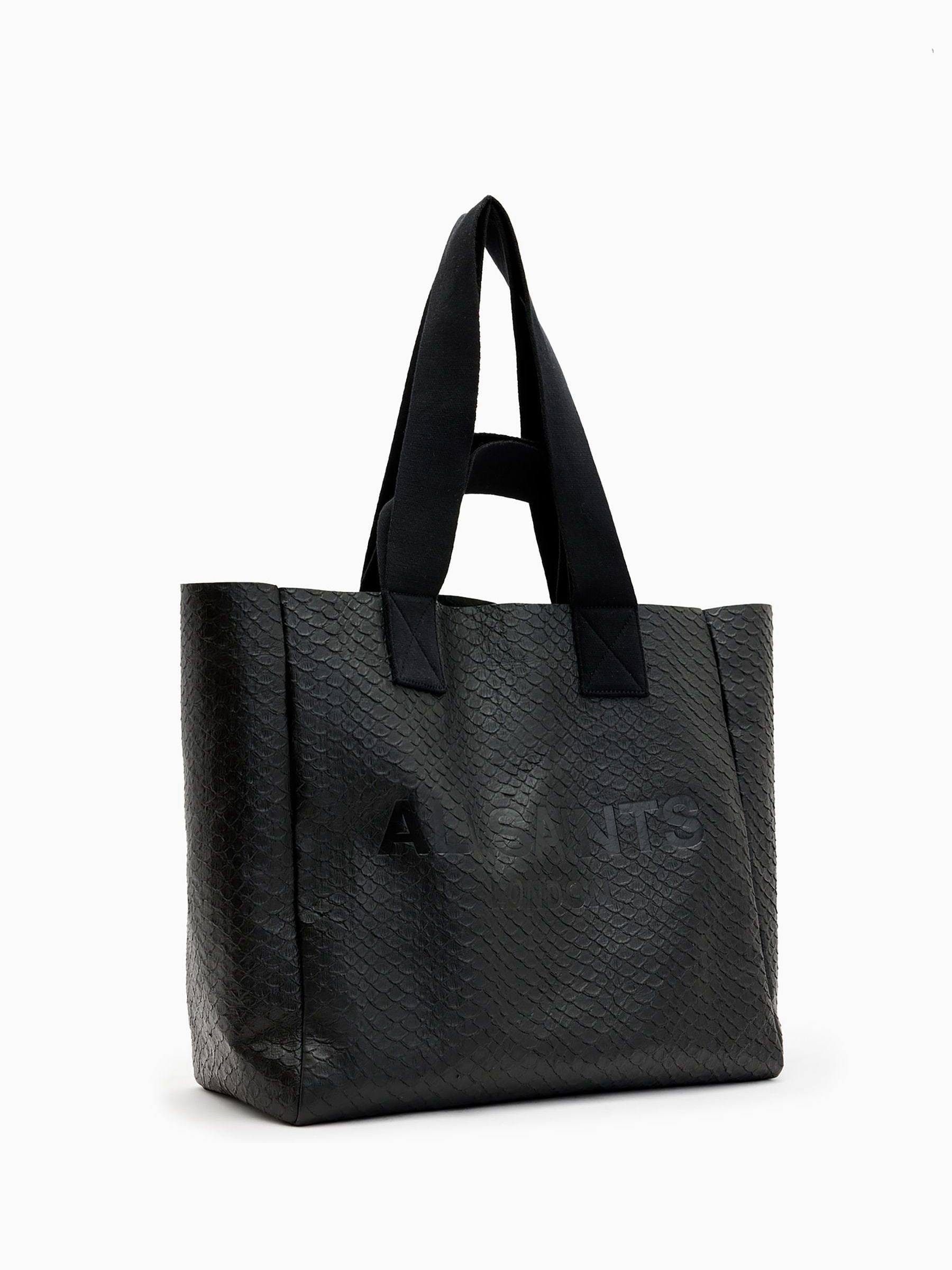 Buy AllSaints Black Izzy E/W Snake Print Tote Bag from Next USA