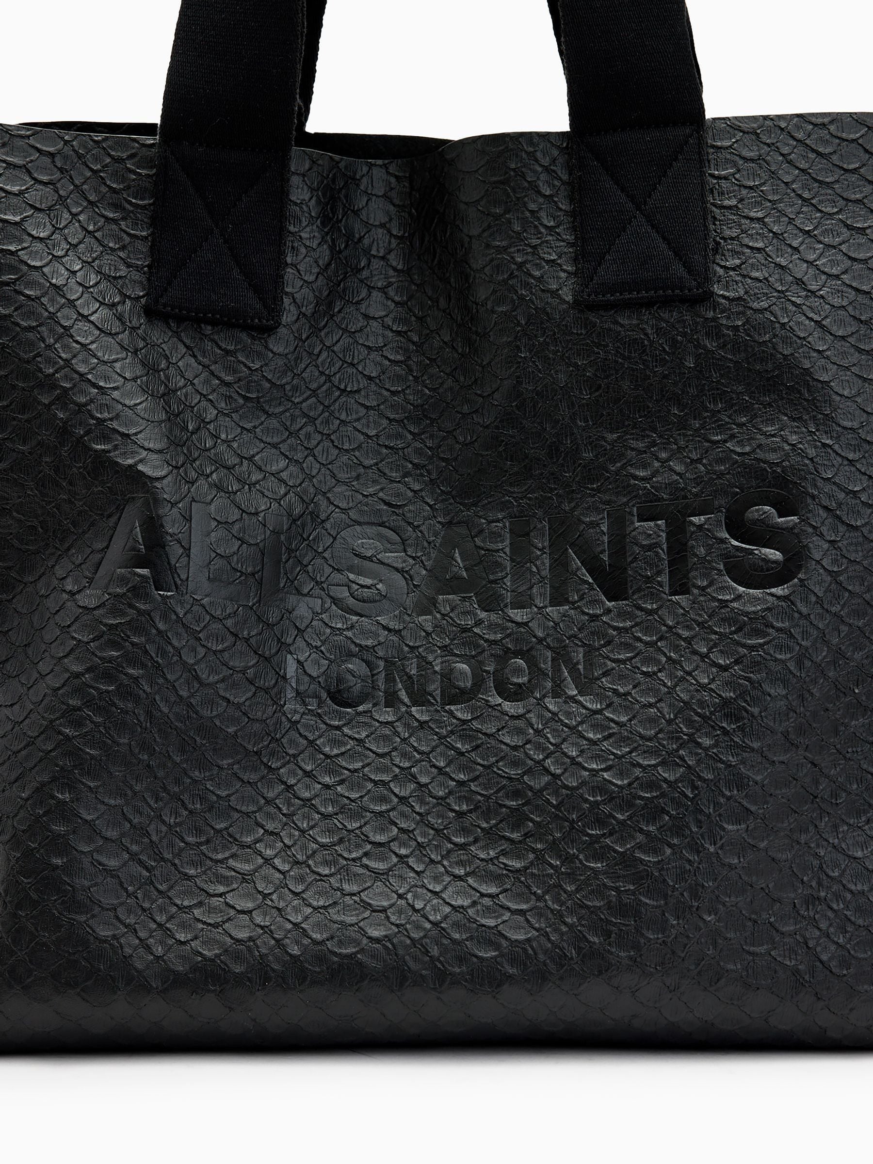 Buy AllSaints Black Izzy E/W Snake Print Tote Bag from Next USA