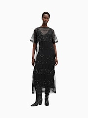 AllSaints Black Izabela Maxi Dress - Image 1 of 7
