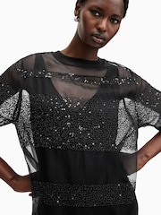 AllSaints Black Izabela Maxi Dress - Image 2 of 7