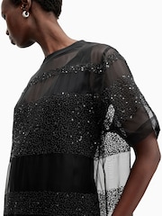 AllSaints Black Izabela Maxi Dress - Image 4 of 7