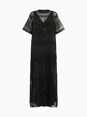 AllSaints Black Izabela Maxi Dress - Image 7 of 7