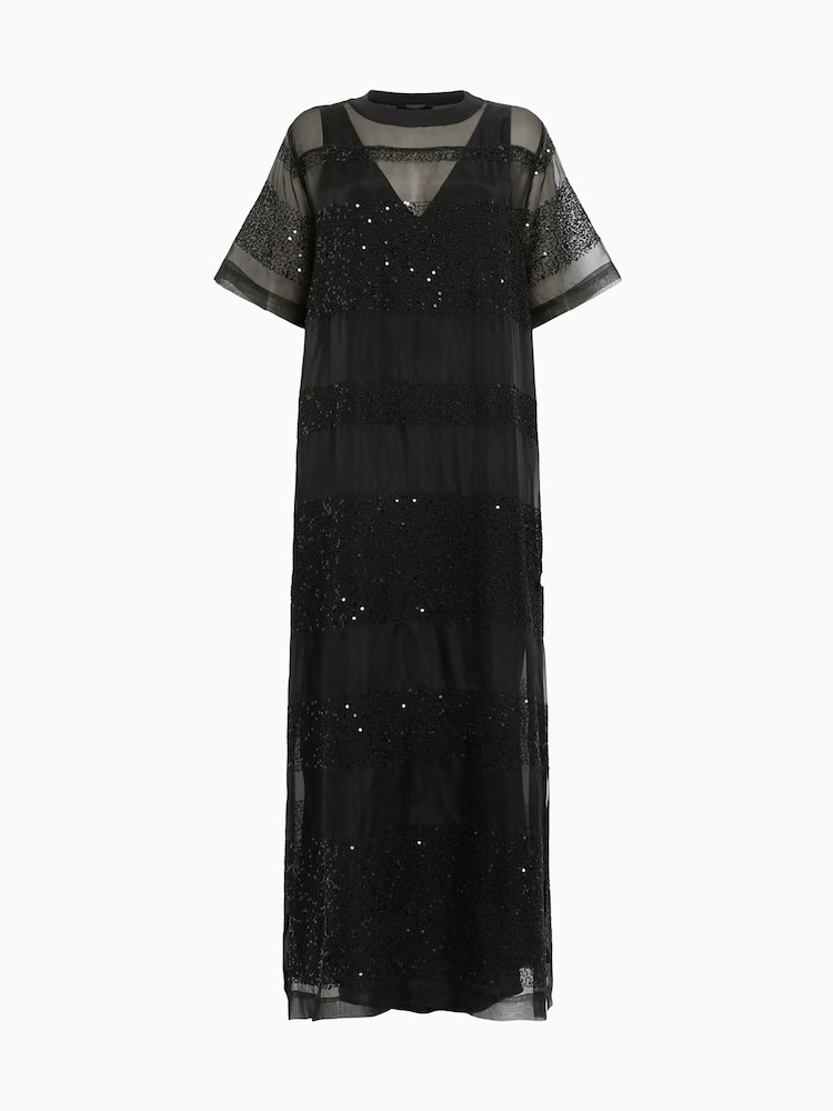 AllSaints Black Izabela Maxi Dress - Image 7 of 7 AllSaints Black Izabela Maxi Dress - Image 7 of 7