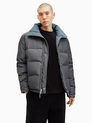 AllSaints Grey Novern Jacket - Image 1 of 10