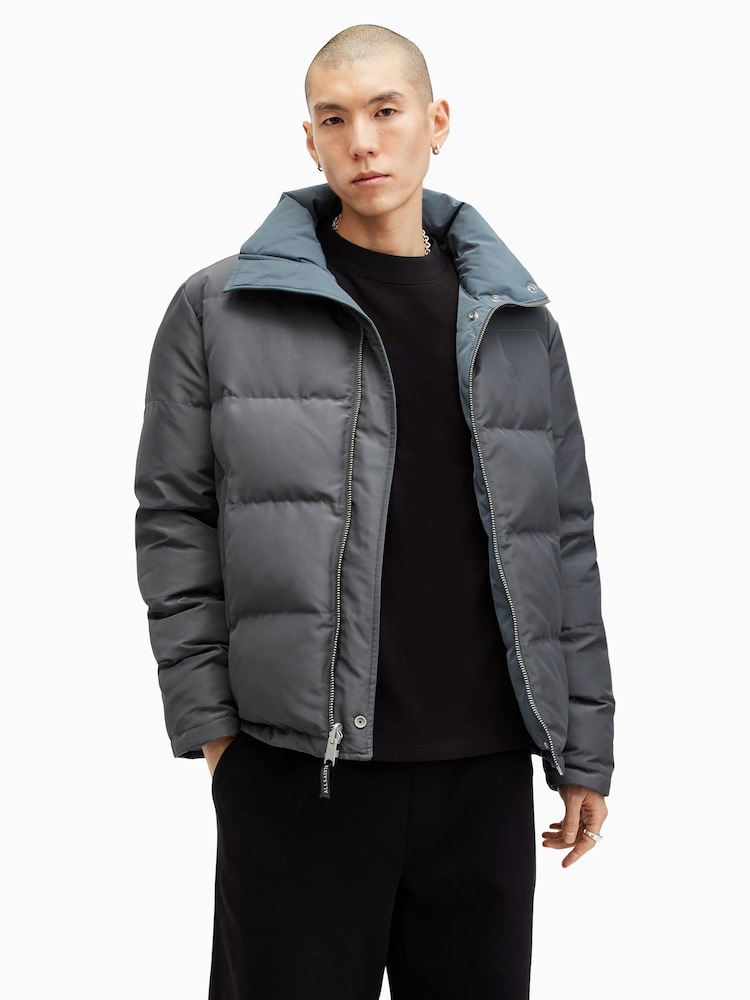 AllSaints Grey Novern Jacket - Image 1 of 10