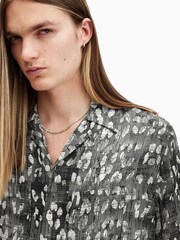 AllSaints Black Oscillation Shirt - Image 2 of 7