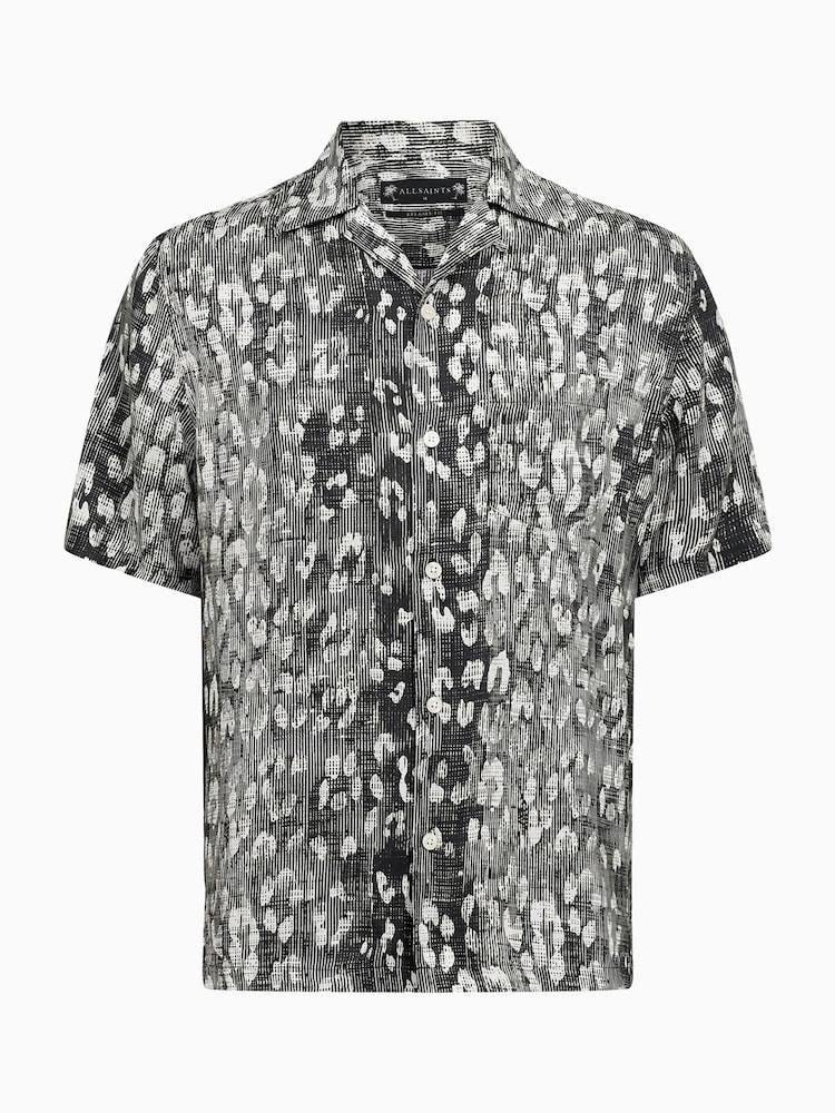 AllSaints Black Oscillation Shirt - Image 7 of 7 AllSaints Black Oscillation Shirt - Image 7 of 7
