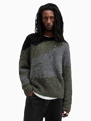 AllSaints Black Sur Crew Neck Jumper - Image 3 of 9