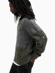 AllSaints Black Sur Crew Neck Jumper - Image 6 of 9