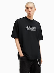 AllSaints Black Sternum Short Sleeve Crew T-Shirt - Image 4 of 8