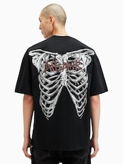 AllSaints Black Sternum Short Sleeve Crew T-Shirt - Image 7 of 8