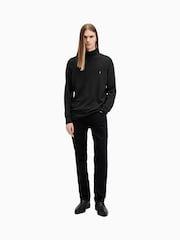 AllSaints Black Kilburn Mock Neck Jumper - Image 4 of 7