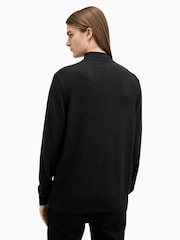 AllSaints Black Kilburn Mock Neck Jumper - Image 6 of 7