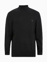 AllSaints Black Kilburn Mock Neck Jumper - Image 7 of 7