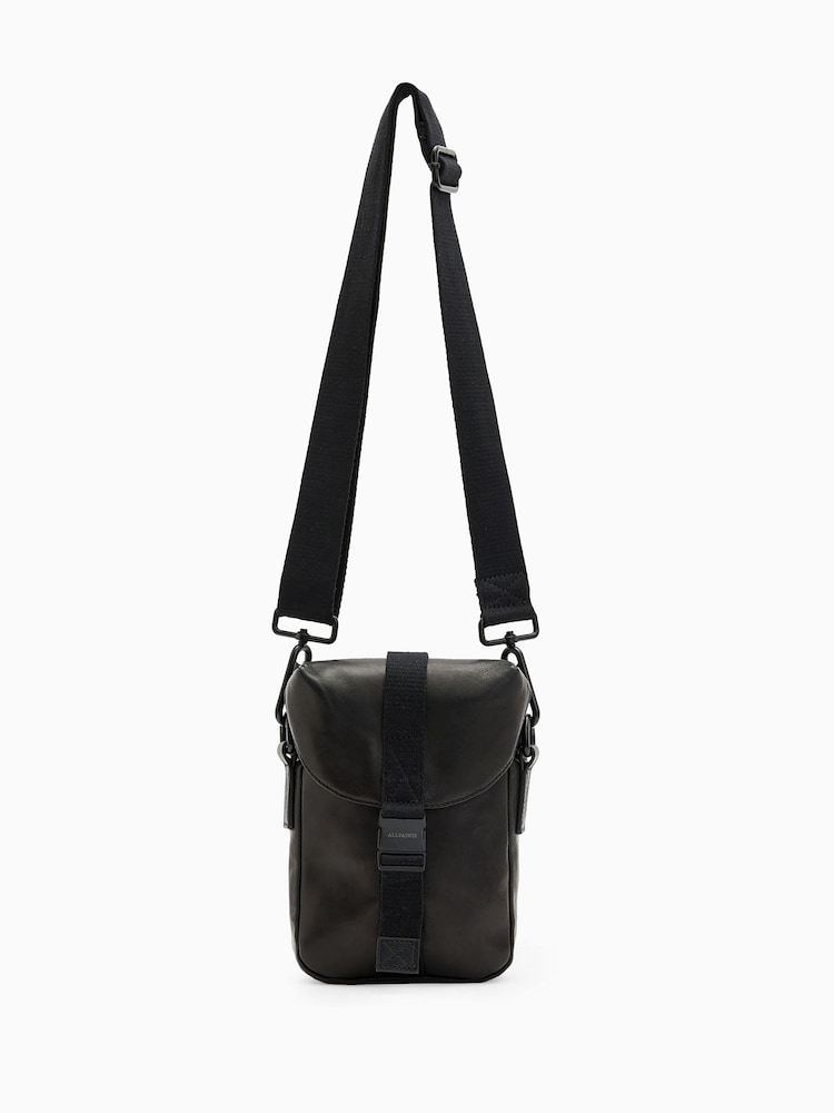 AllSaints Black Juan Cross-Body Bag - Image 1 of 7