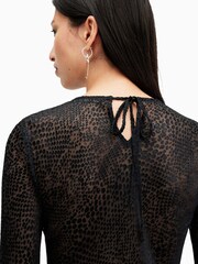 AllSaints Black Jada Top - Image 4 of 7