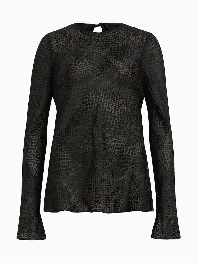 AllSaints Black Jada Top - Image 7 of 7
