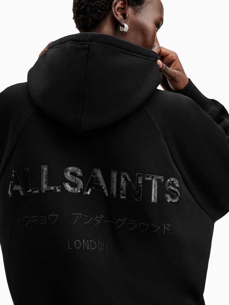 AllSaints Black Talon Undrgrnd Hoodie - Image 2 of 9