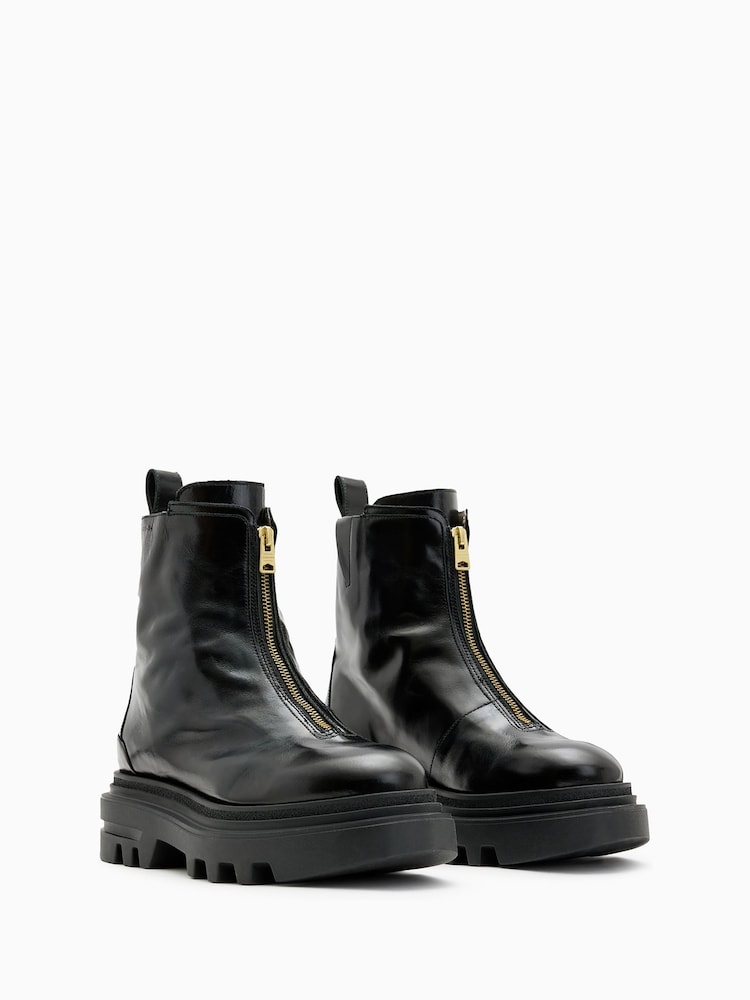 AllSaints Black Othello Boots - Image 2 of 5