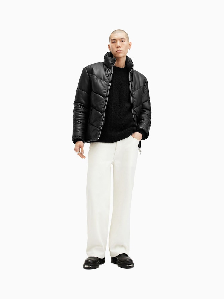 AllSaints Black Raya Puffer Jacket - Image 2 of 9
