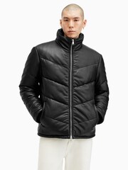 AllSaints Black Raya Puffer Jacket - Image 7 of 9
