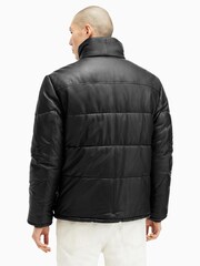 AllSaints Black Raya Puffer Jacket - Image 8 of 9