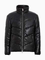 AllSaints Black Raya Puffer Jacket - Image 9 of 9