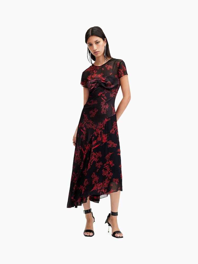 AllSaints Red Tasha Dress - Image 1 of 6