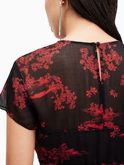AllSaints Red Tasha Dress - Image 4 of 6