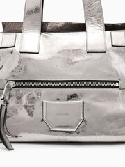 AllSaints Grey Perez Shoulder Bag - Image 4 of 6