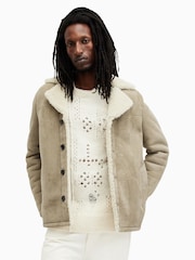 AllSaints Brown Paulson Coat - Image 1 of 9