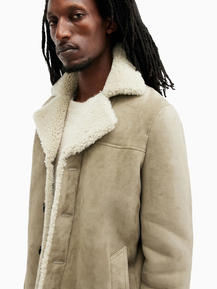 AllSaints Brown Paulson Coat - Image 2 of 9