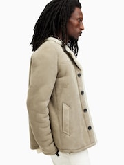 AllSaints Brown Paulson Coat - Image 4 of 9