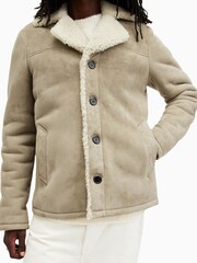 AllSaints Brown Paulson Coat - Image 6 of 9