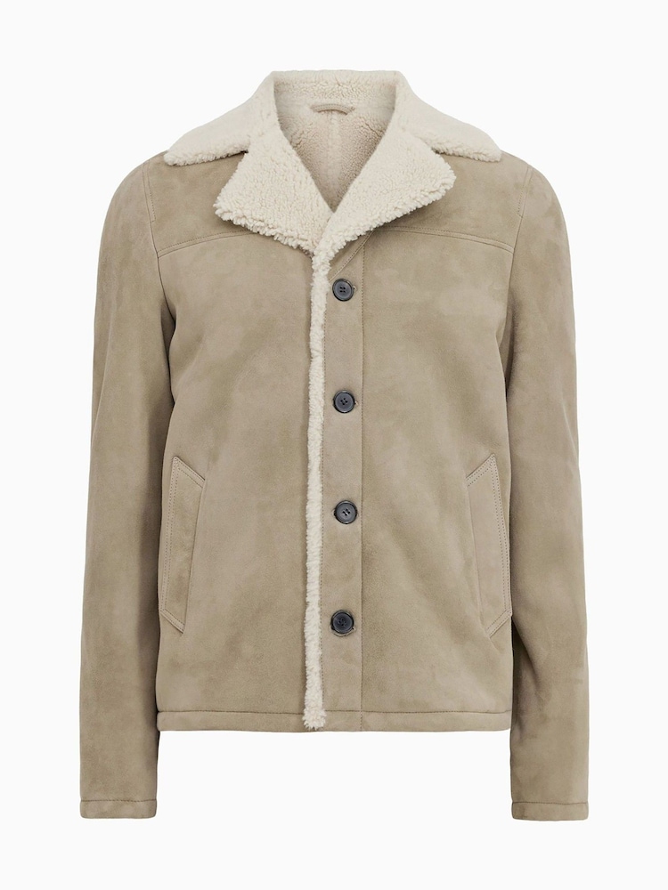 AllSaints Brown Paulson Coat - Image 9 of 9