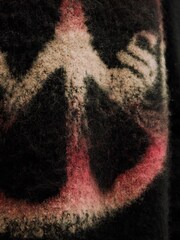 AllSaints Black Peace Crew Neck Jumper - Image 4 of 6