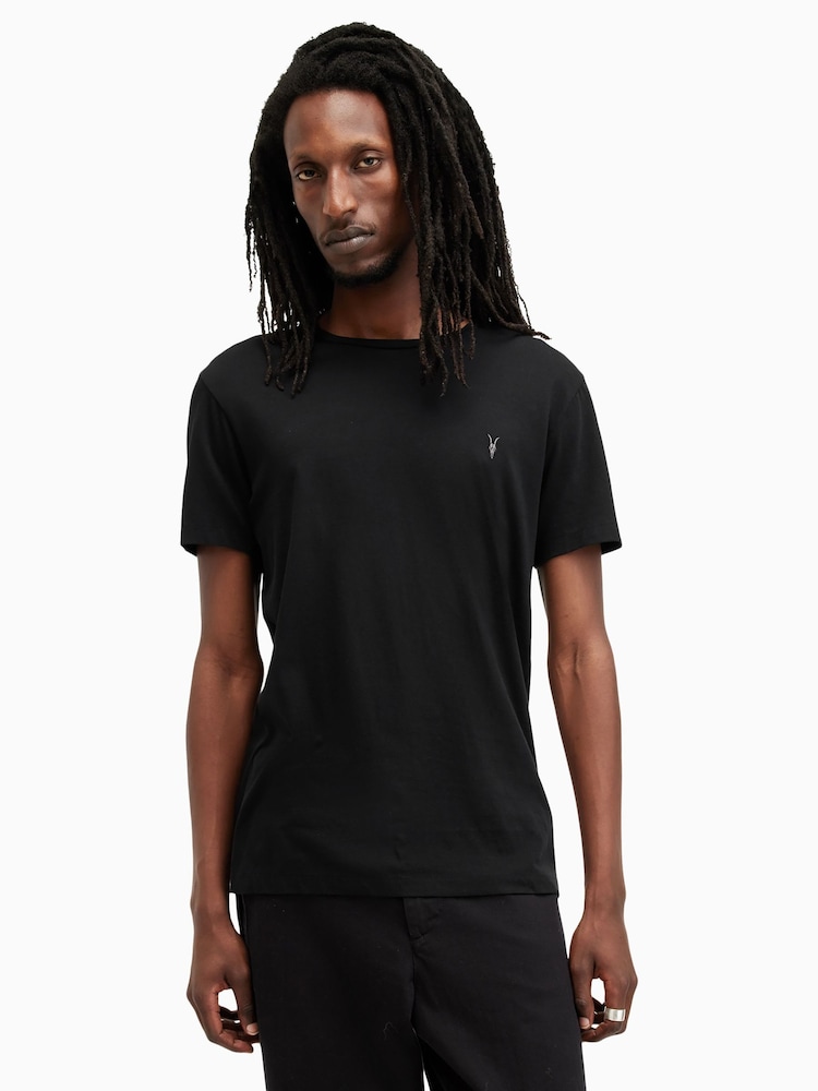 AllSaints Black Tonic Short Sleeve Crew T-Shirts 3 Pack - Image 1 of 7