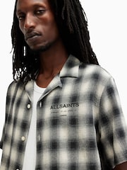 AllSaints White Underground Check Shirt - Image 4 of 7