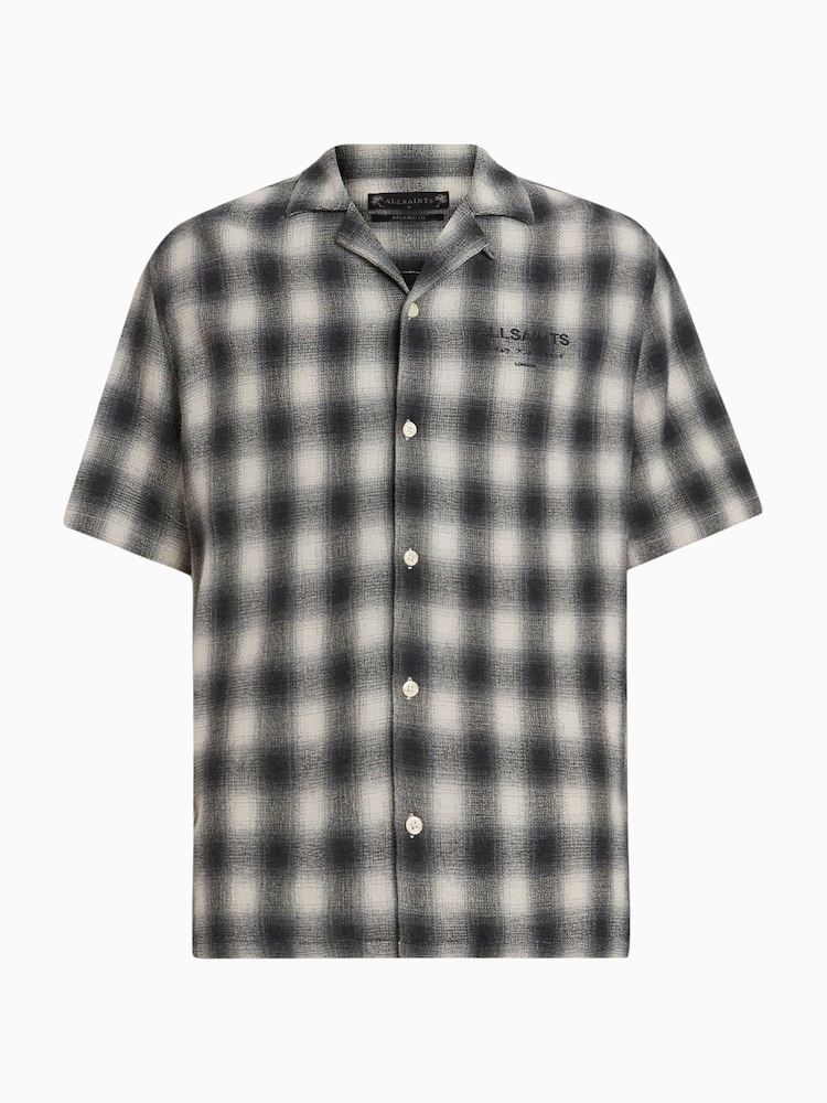 AllSaints White Underground Check Shirt - Image 7 of 7