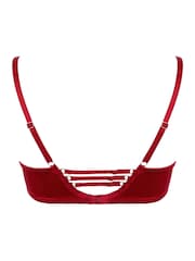 Pour Moi Red All Yours Satin and Mesh Front Fastening Bra - Image 4 of 4