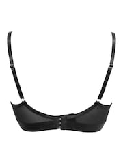 Pour Moi Black/Silver Push Up Constance Padded Longline Bra - Image 4 of 4