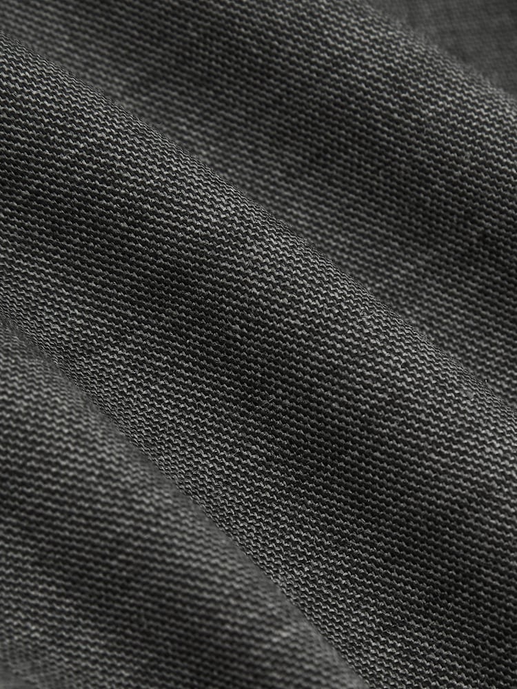 Reiss Charcoal Grey Malibu Regular-Fit Double-Breasted Sharkskin Wool-Blend Suit Blazer - Image 9 of 9